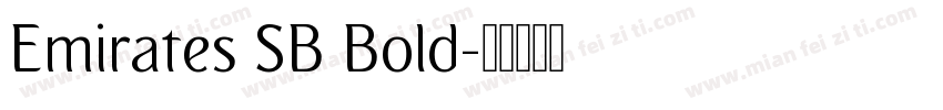 Emirates SB Bold字体转换